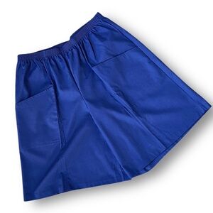 Royal Blue Elastic Waist Pocket Skirt